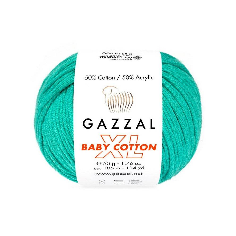 Пряжа Gazzal BABY COTTON XL (Цвет: 3426 светлый изумруд)