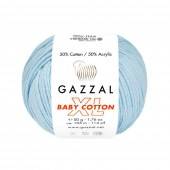 Пряжа Gazzal BABY COTTON XL (Цвет: 3429 бледно-голубой)