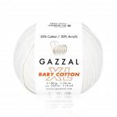 Пряжа Gazzal BABY COTTON XL (Цвет: 3432 белоснежный)