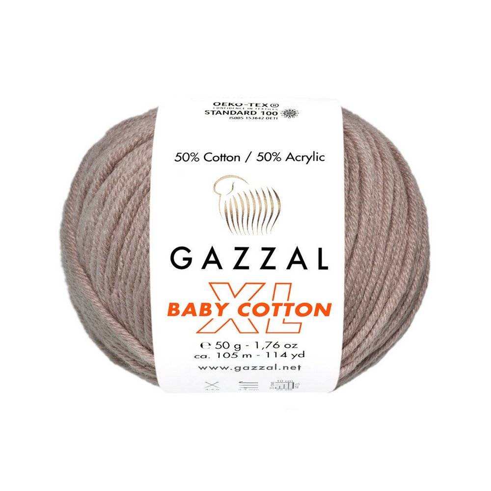 Пряжа Gazzal BABY COTTON XL (Цвет: 3434 какао)