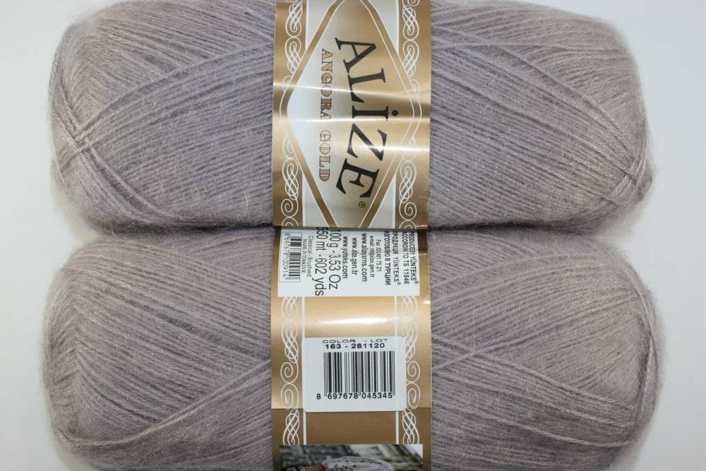 Пряжа Alize ANGORA GOLD (Цвет: 163 серая роза)