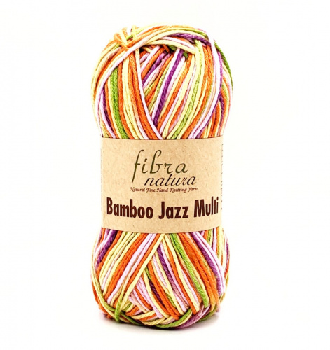 Пряжа Fibra Natura BAMBOO JAZZ MULTI (Цвет: 307 желто-розово-зелено-оранжевый)