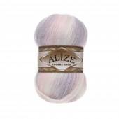 Пряжа Alize ANGORA GOLD BATIK (Цвет: 6554 бело-розово-сиреневый)