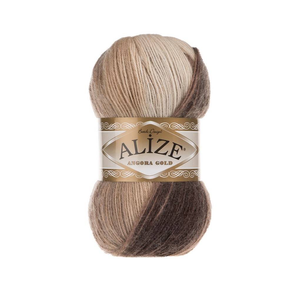 Пряжа Alize ANGORA GOLD BATIK (Цвет: 6779 бежево-коричневый)