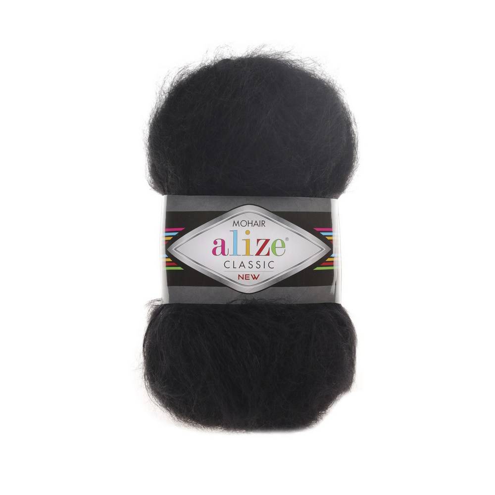 Пряжа Alize MOHAIR CLASSIC (Цвет: 60 черный)