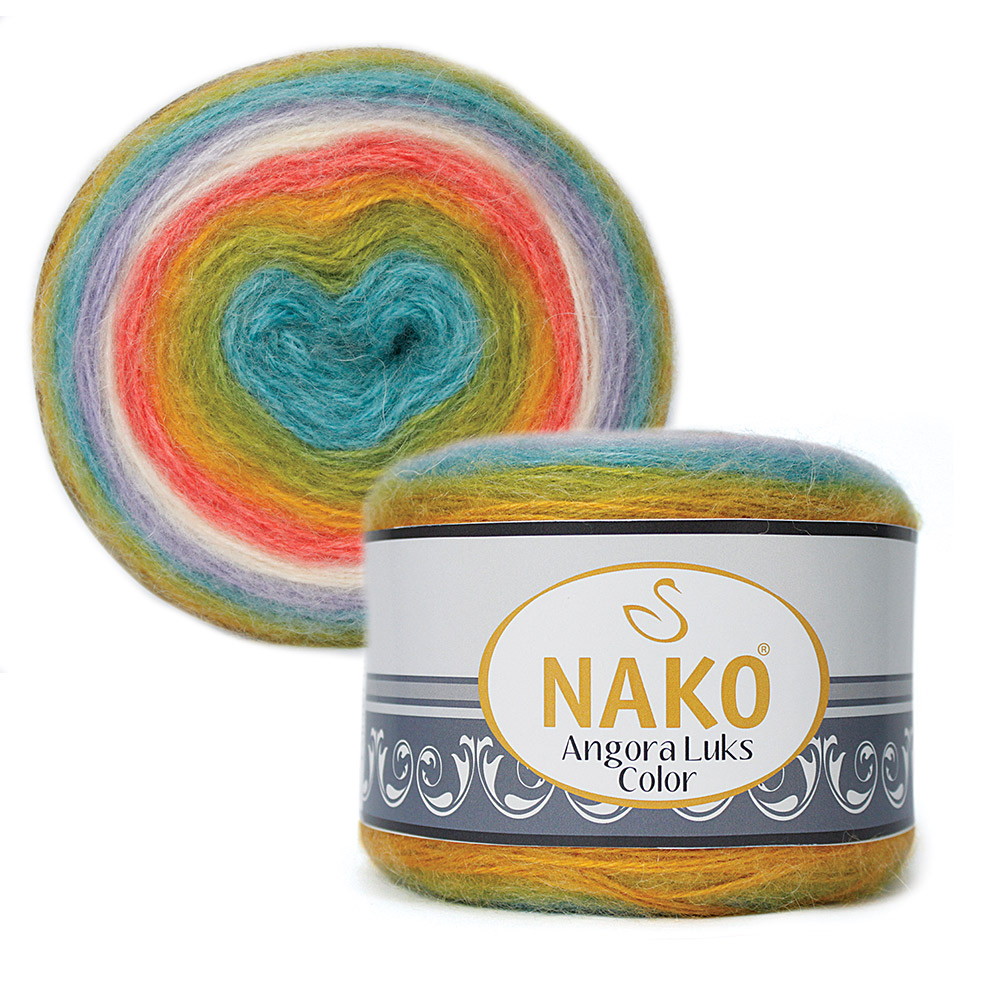 Пряжа Nako ANGORA LUKS COLOR (Цвет: 81910 разноцветный)