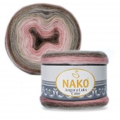 Пряжа Nako ANGORA LUKS COLOR (Цвет: 81911 бежево-розовый)