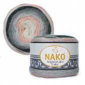 Пряжа Nako ANGORA LUKS COLOR (Цвет: 81916 серо-розово-графитовый)