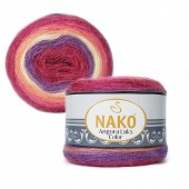 Пряжа Nako ANGORA LUKS COLOR (Цвет: 81917 малиново-кораллово-сиреневый)