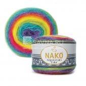 Пряжа Nako ANGORA LUKS COLOR (Цвет: 81920 радуга)