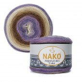 Пряжа Nako ANGORA LUKS COLOR (Цвет: 81921 бежево-сиреневый)