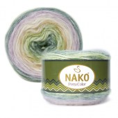 Пряжа Nako PERU COLOR (Цвет: 32185 бежево-сиренево-зеленый)