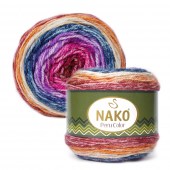 Пряжа Nako PERU COLOR (Цвет: 32187 сине-малиново-терракотовый)