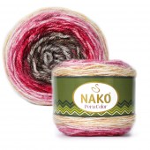 Пряжа Nako PERU COLOR (Цвет: 32189 бежево-малиново-серый)