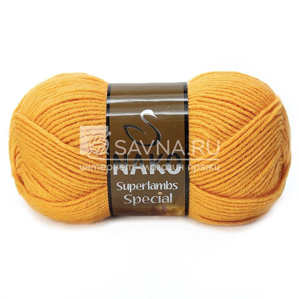 Пряжа Nako SUPERLAMBS SPECIAL (Цвет: 1380 темно-желтый)