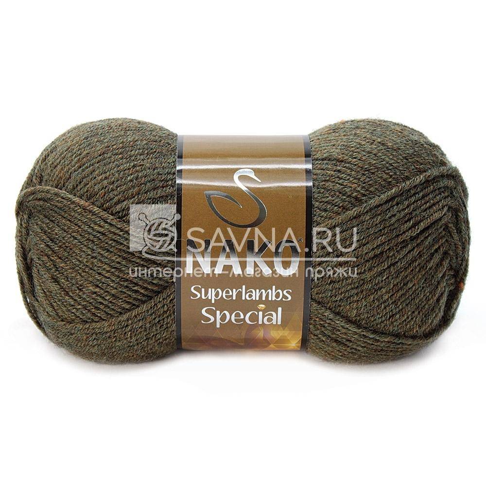 Пряжа Nako SUPERLAMBS SPECIAL (Цвет: 23520 хаки)