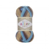 Пряжа Alize DIVA BATIK (Цвет: 3243 коричнево-бирюзовый)