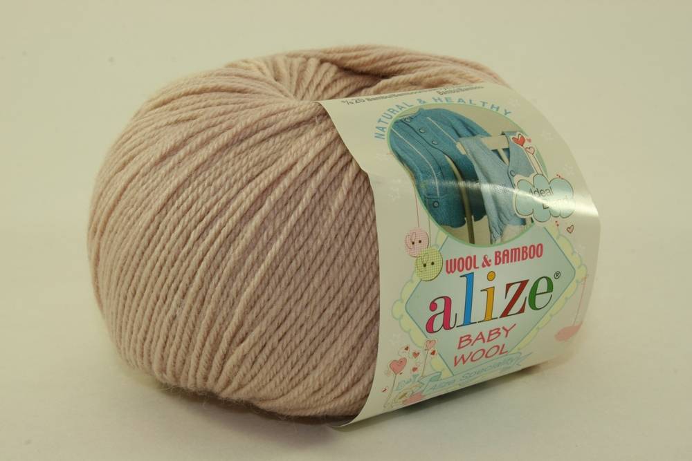 Пряжа Alize BABY WOOL (Цвет: 382 пудра)