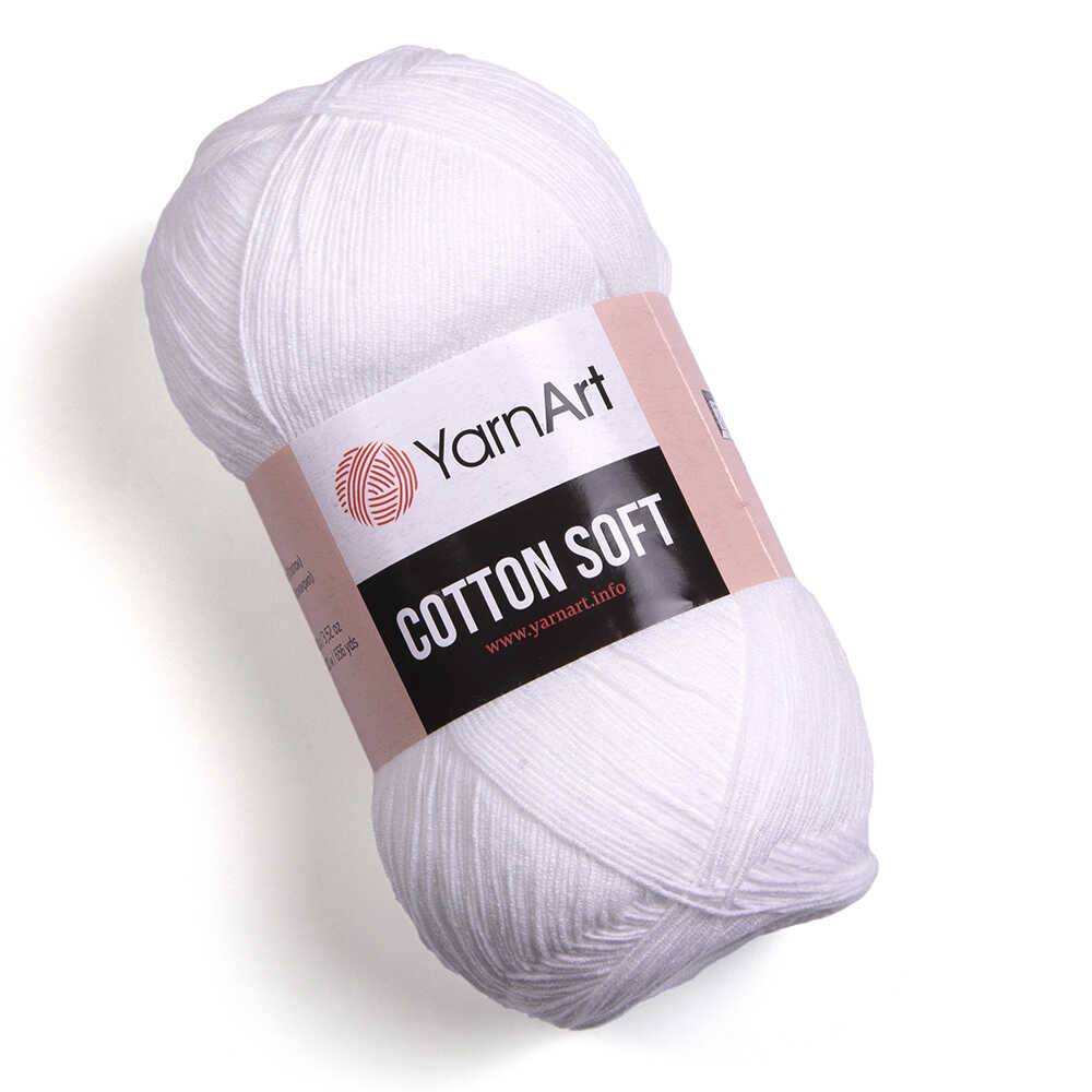 Пряжа Yarn Art COTTON SOFT (Цвет: 62 белоснежный)