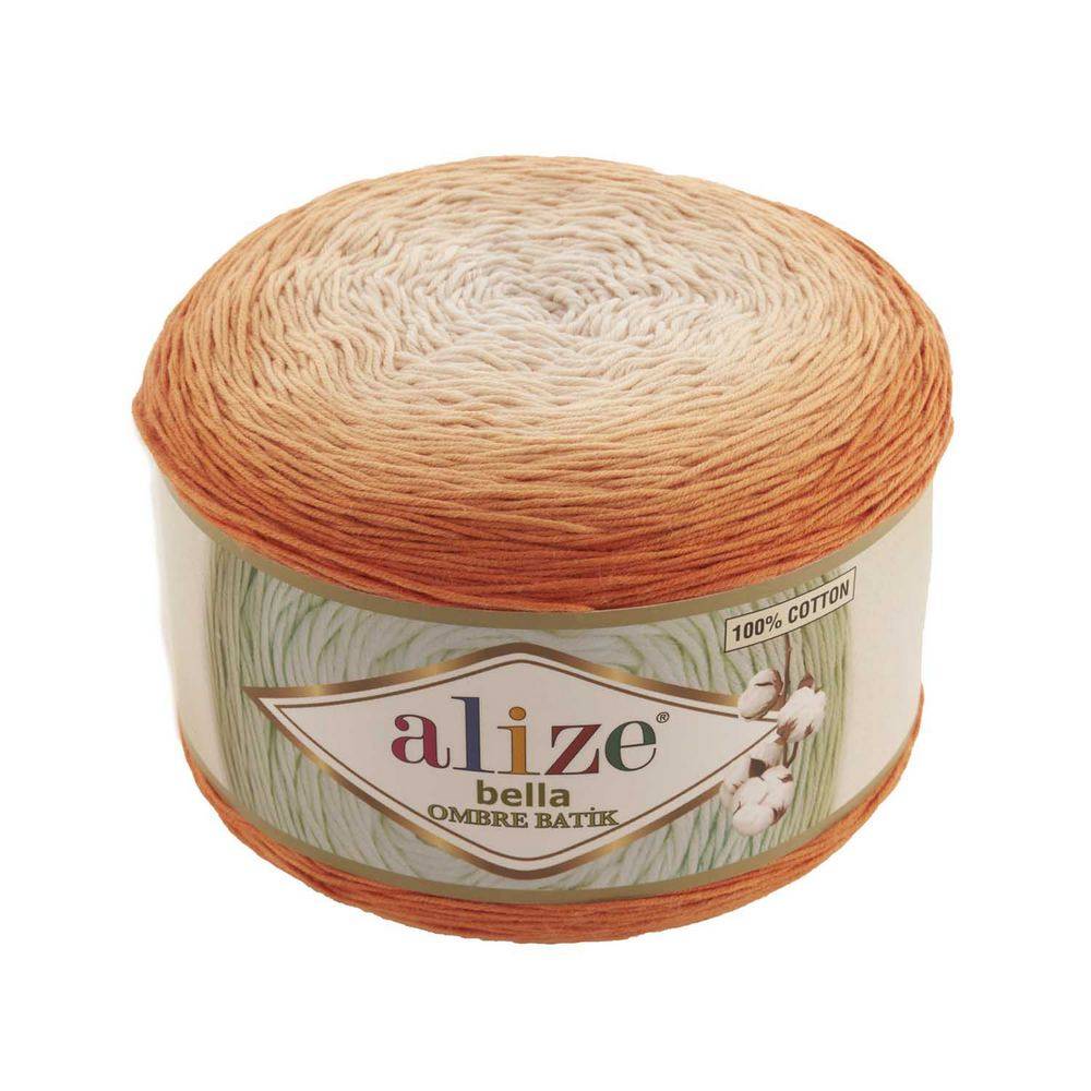 Пряжа Alize BELLA OMBRE BATIK (Цвет: 7403 оранжевый)