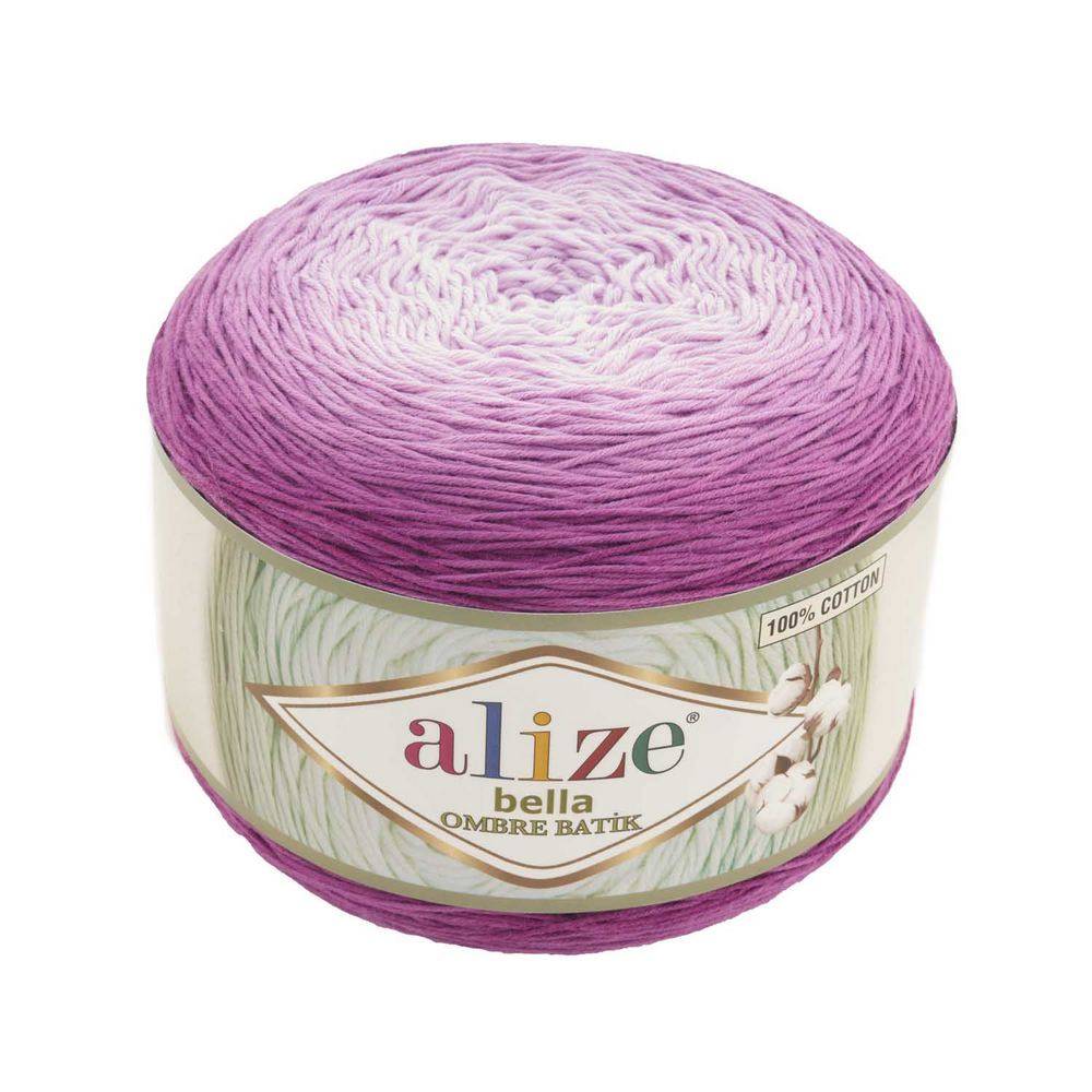 Пряжа Alize BELLA OMBRE BATIK (Цвет: 7429 розово-сиреневый)