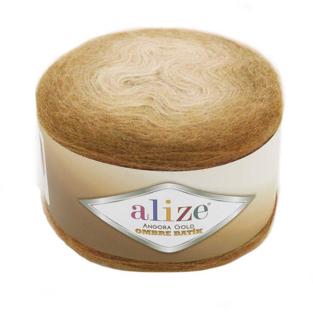 Пряжа Alize ANGORA GOLD OMBRE BATIK (Цвет: 7356 коричневый)