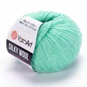 Пряжа Yarn Art SILKY WOOL (Цвет: 340 св.салат)