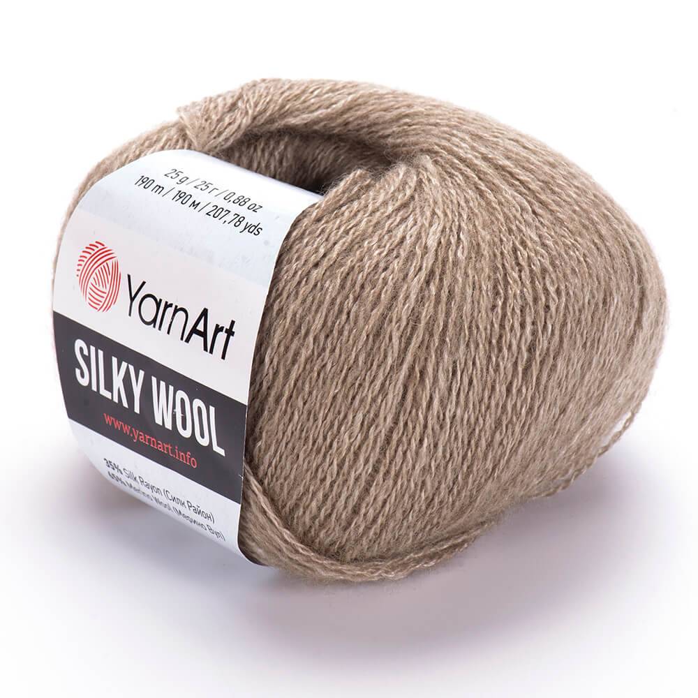 Пряжа Yarn Art SILKY WOOL (Цвет: 342 холодный беж)