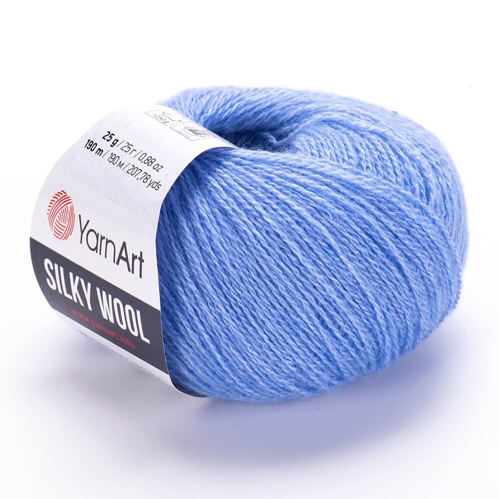 Пряжа Yarn Art SILKY WOOL (Цвет: 343 голубой)