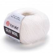 Пряжа Yarn Art SILKY WOOL (Цвет: 347 белый)