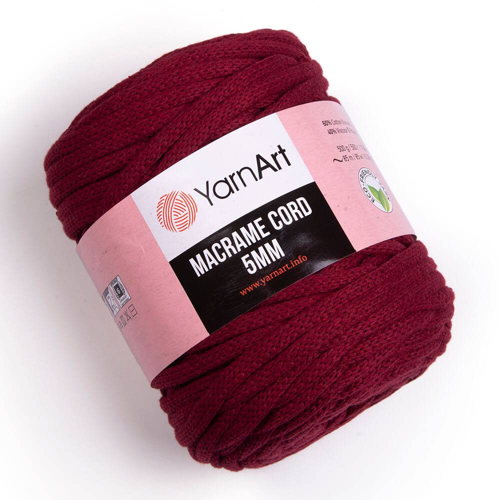 Пряжа Yarn Art MACRAME CORD 5MM (Цвет: 781 бордо)