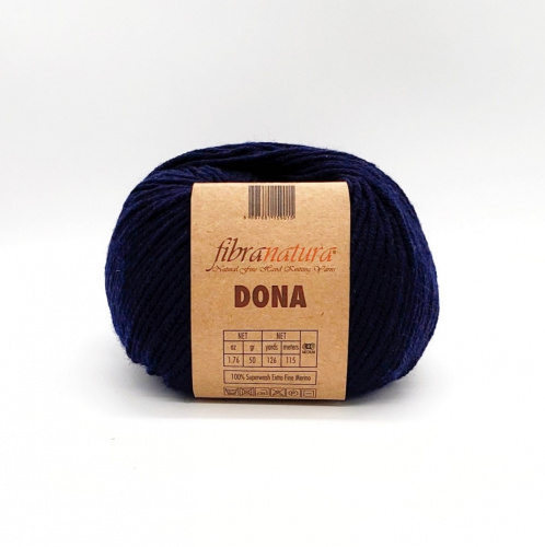 Пряжа Fibra natura DONA (Цвет: 106-24 иссиня-черный)
