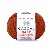 Пряжа Gazzal BABY COTTON (Цвет: 3453 терракот)