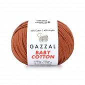 Пряжа Gazzal BABY COTTON (Цвет: 3454 светлый терракот)