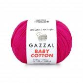 Пряжа Gazzal BABY COTTON (Цвет: 3461 яркая мальва)