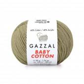 Пряжа Gazzal BABY COTTON (Цвет: 3464 зеленовато-бежевый)