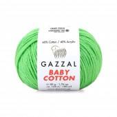 Пряжа Gazzal BABY COTTON (Цвет: 3466 салат)