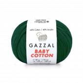 Пряжа Gazzal BABY COTTON (Цвет: 3467 темный изумруд)