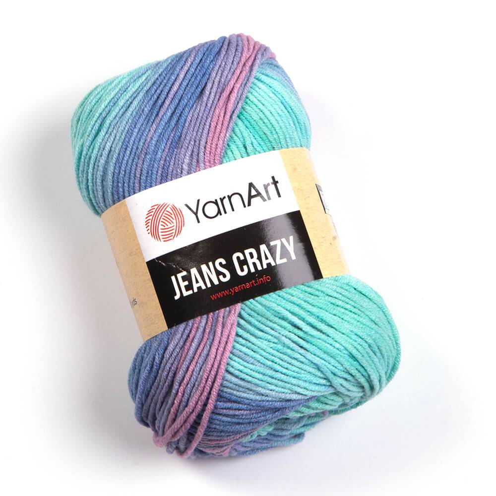 Пряжа Yarn Art JEANS CRAZY (Цвет: 8203 сиренево-голубой)