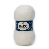 Пряжа Nako MOHAIR DELICATE (Цвет: 6101 белый)