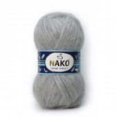 Пряжа Nako MOHAIR DELICATE (Цвет: 6128 светло-серый меланж)