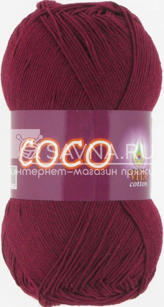 Пряжа Vita Cotton COCO (Цвет: 4332 винный)