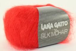 Пряжа Lana Gatto SILK MOHAIR  (Цвет: 6024 алый)