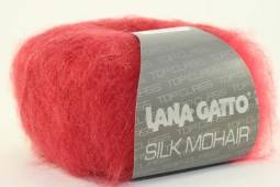 Пряжа Lana Gatto SILK MOHAIR  (Цвет: 6026 брусника)