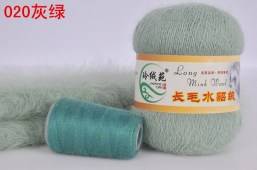 Пряжа LONG MINK WOOL (Цвет: 20 зеленое яблоко)