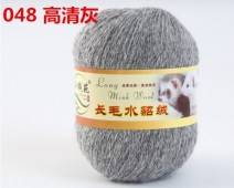 Пряжа LONG MINK WOOL (Цвет: 48 серый)