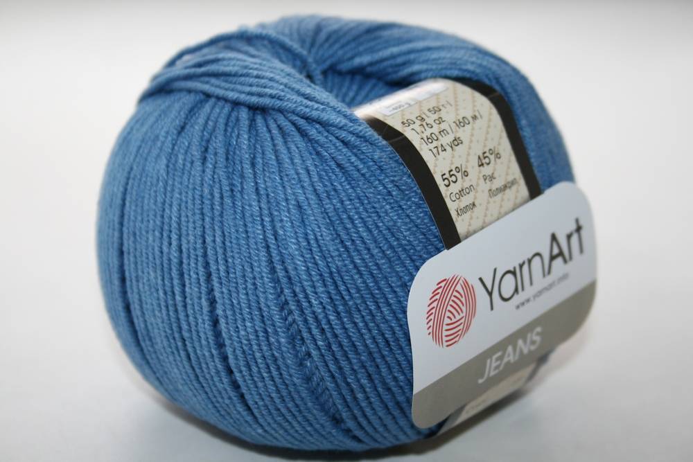 Пряжа Yarn Art JEANS  (Цвет: 16 синий)