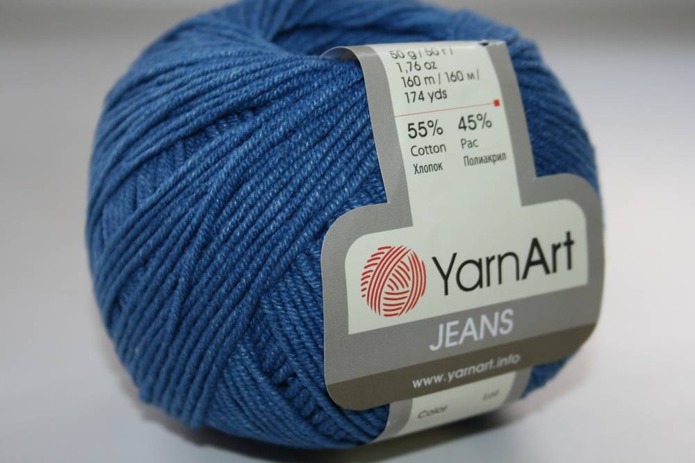 Пряжа Yarn Art JEANS  (Цвет: 17 темно-синий)
