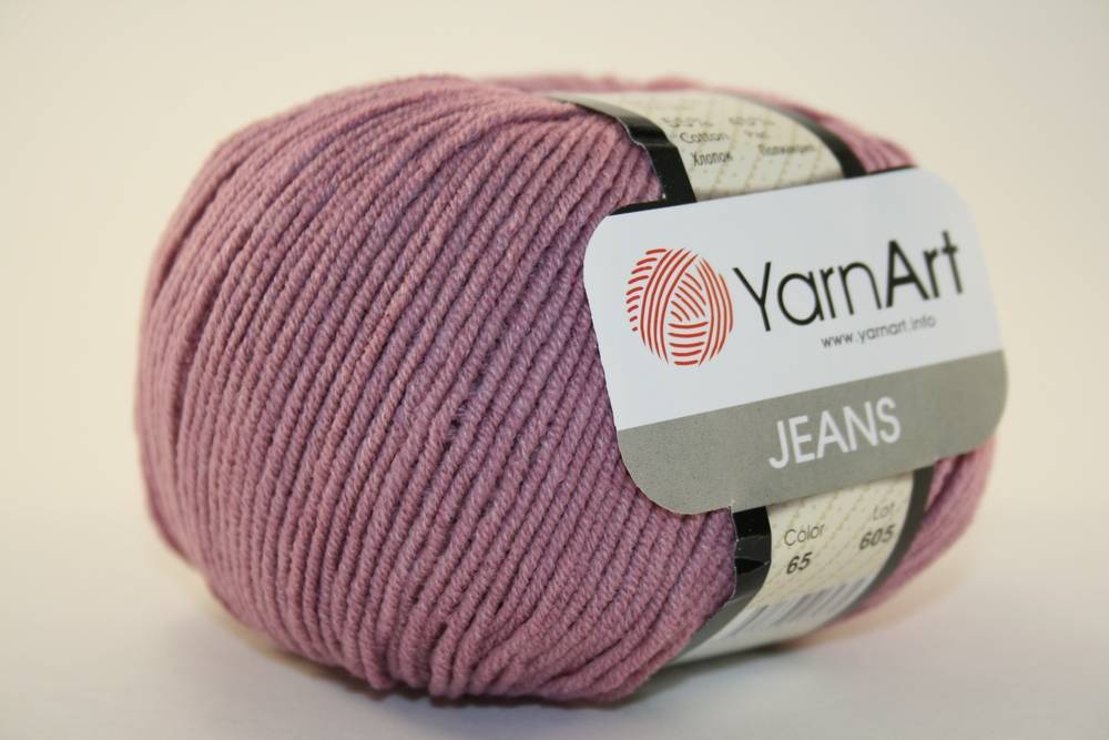 Пряжа Yarn Art JEANS  (Цвет: 65 розовая сирень)