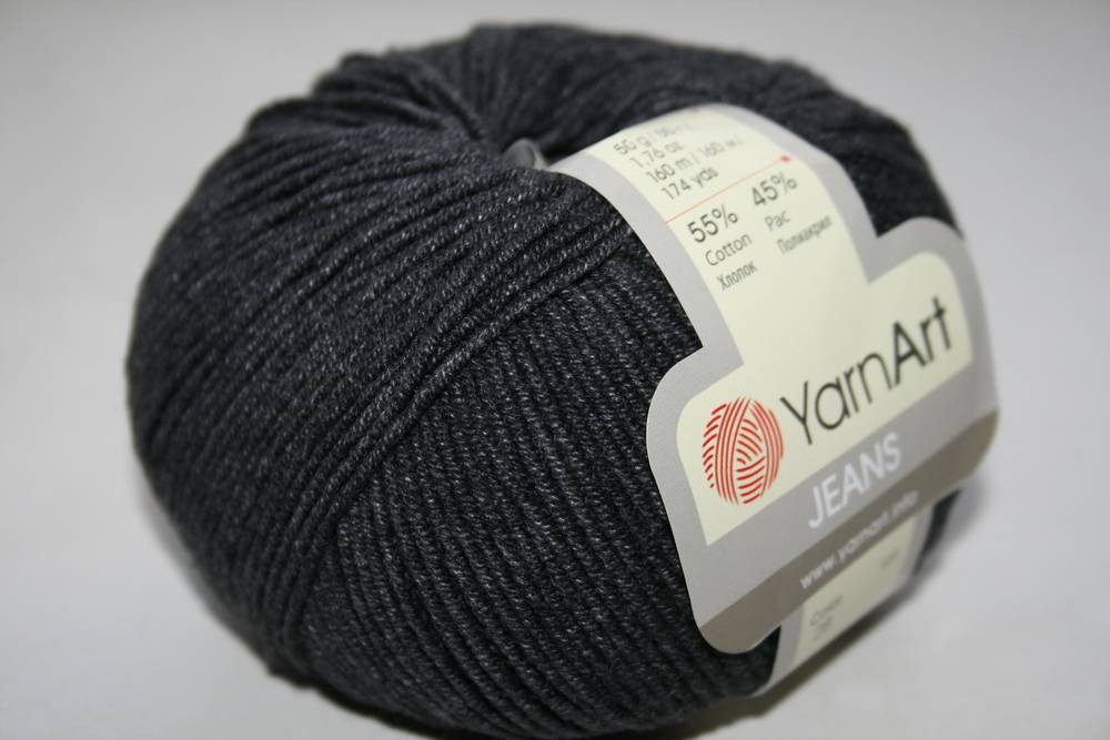 Пряжа Yarn Art JEANS  (Цвет: 28 графит)